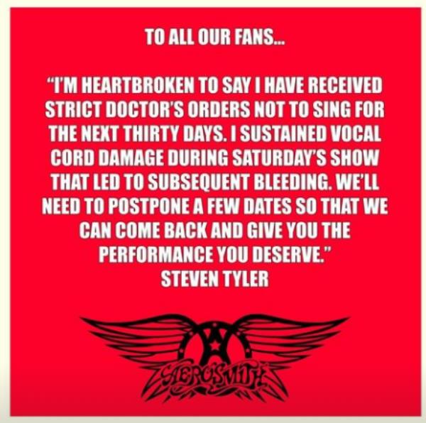 Aerosmith postpone tour due to Steven Tyler, 75, injury